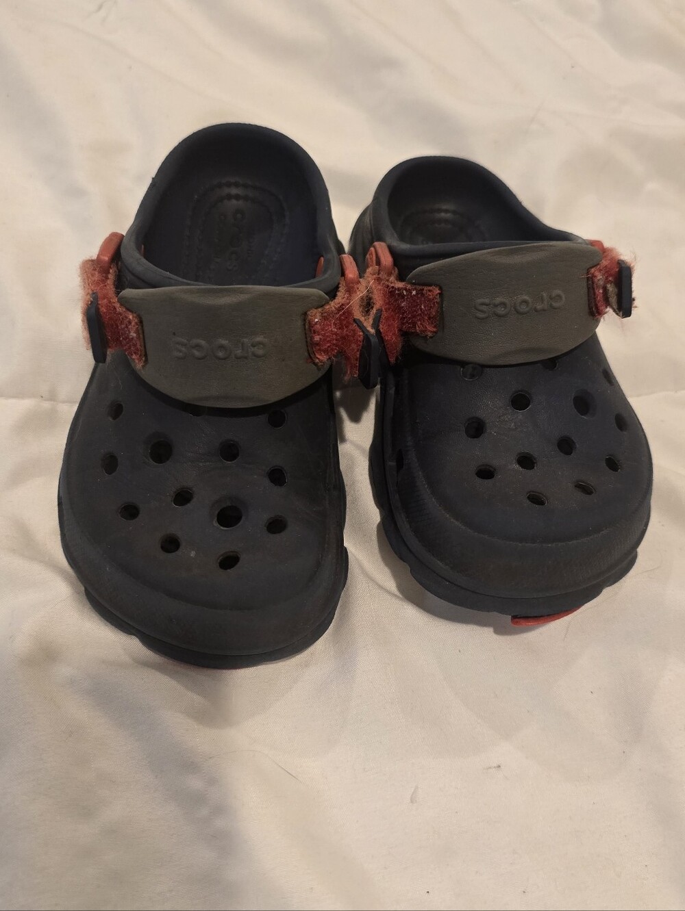 Crocs Children's All-Terrain Clogs Navy and Red Size 10
